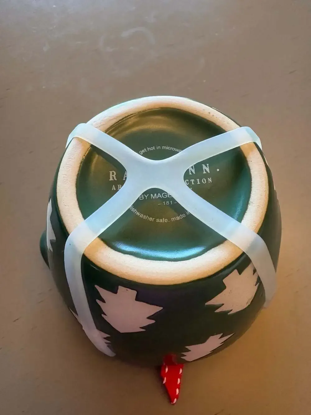 Rae Dunn Green Ceramic Christmas Tree Measuring Cups Set of 4